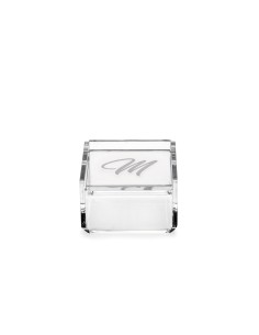 iPLEX Design - Scatolina Violet ""M, M"" Trasparente in plexiglass - 7x4,5x7 cm