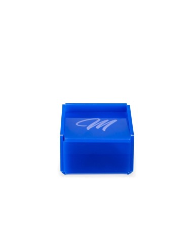 iPLEX Design - Scatolina Violet ""M, M"" Blu in plexiglass - 7x4,5x7 cm