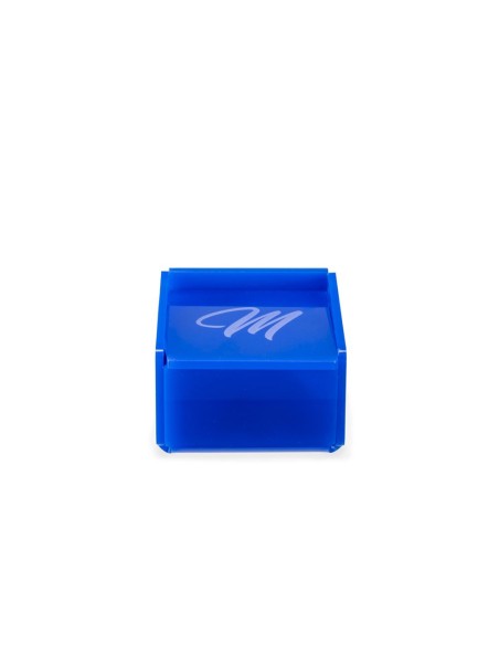 iPLEX Design - Scatolina Violet ""M, M"" Blu in plexiglass - 7x4,5x7 cm