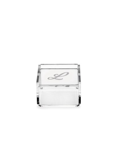 iPLEX Design - Scatolina Violet ""L, L"" Trasparente in plexiglass - 7x4,5x7 cm