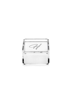 iPLEX Design - Scatolina Violet ""H, H"" Trasparente in plexiglass - 7x4,5x7 cm