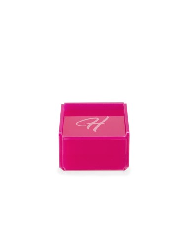 iPLEX Design - Scatolina Violet ""H, H"" Fuxia in plexiglass - 7x4,5x7 cm