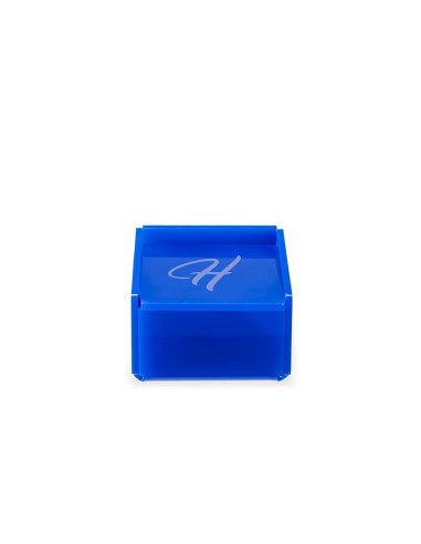 iPLEX Design - Scatolina Violet ""H, H"" Blu in plexiglass - 7x4,5x7 cm