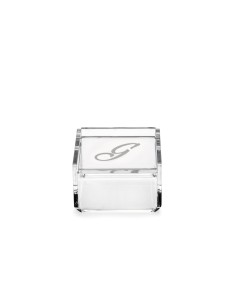 iPLEX Design - Scatolina Violet ""G, G"" Trasparente in plexiglass - 7x4,5x7 cm