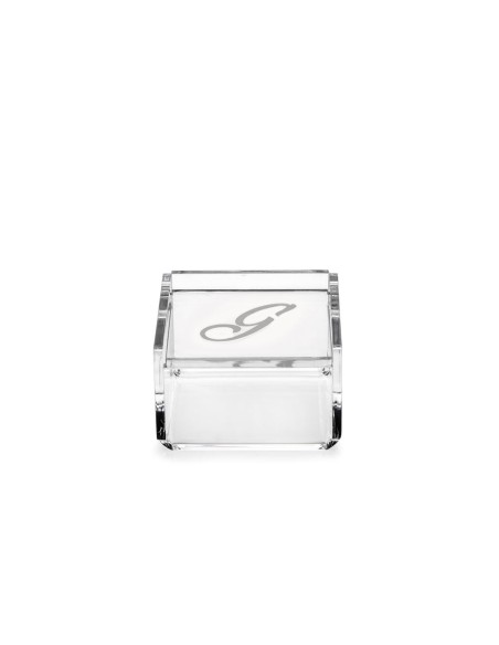iPLEX Design - Scatolina Violet ""G, G"" Trasparente in plexiglass - 7x4,5x7 cm
