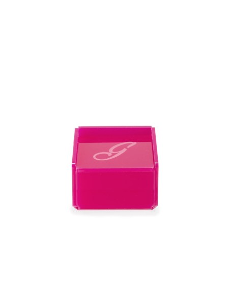 iPLEX Design - Scatolina Violet ""G, G"" Fuxia in plexiglass - 7x4,5x7 cm