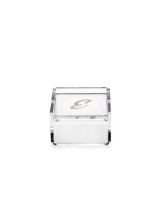 iPLEX Design - Scatolina Violet ""E, E"" Trasparente in plexiglass - 7x4,5x7 cm