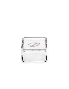 iPLEX Design - Scatolina Violet ""D, D"" Trasparente in plexiglass - 7x4,5x7 cm