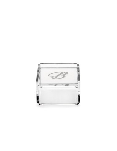 iPLEX Design - Scatolina Violet ""B, B"" Trasparente in plexiglass - 7x4,5x7 cm
