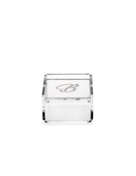 iPLEX Design - Scatolina Violet ""B, B"" Trasparente in plexiglass - 7x4,5x7 cm