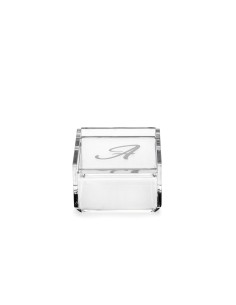 iPLEX Design - Scatolina Violet ""A, A"" Trasparente in plexiglass - 7x4,5x7 cm