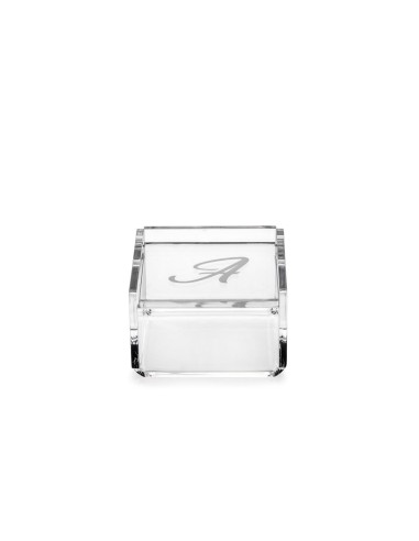 iPLEX Design - Scatolina Violet ""A, A"" Trasparente in plexiglass - 7x4,5x7 cm