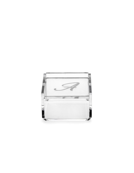 iPLEX Design - Scatolina Violet ""A, A"" Trasparente in plexiglass - 7x4,5x7 cm