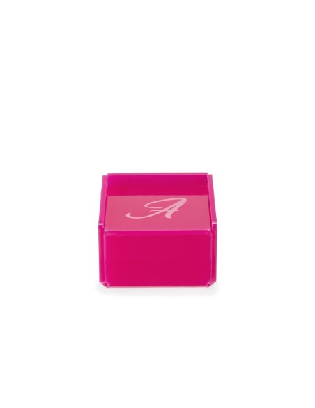 iPLEX Design - Scatolina Violet ""A, A"" Fuxia in plexiglass - 7x4,5x7 cm