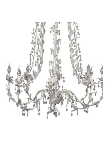 Blanc D'Ivoire - Lampadario ÉLYSÉE XXL grigio antico diametro 100x110 cm