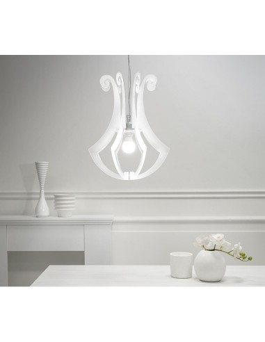 iPLEX Design - Octopus Sospensione Bianco Satinato in plexiglass - 30x35x30 cm