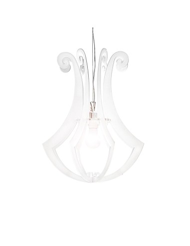 iPLEX Design - Octopus Sospensione Bianco Satinato in plexiglass - 30x35x30 cm
