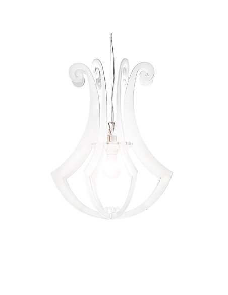 iPLEX Design - Octopus Sospensione Bianco Satinato in plexiglass - 30x35x30 cm