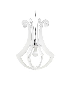 iPLEX Design - Octopus Sospensione Bianco Satinato in plexiglass - 30x35x30 cm