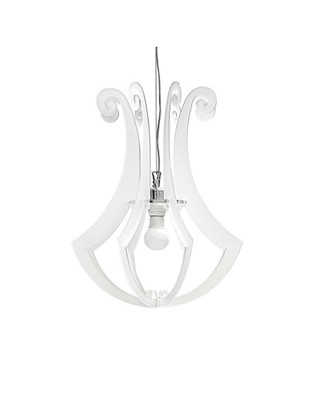 iPLEX Design - Octopus Sospensione Bianco Satinato in plexiglass - 30x35x30 cm
