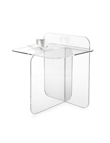 iPLEX Design - Mondrian Tavolino Trasparente in plexiglass - 42x50x40 cm