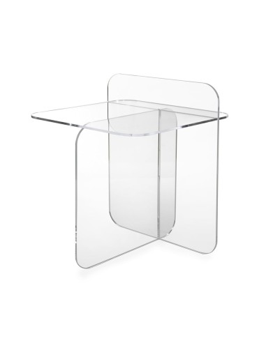 iPLEX Design - Mondrian Tavolino Trasparente in plexiglass - 42x50x40 cm