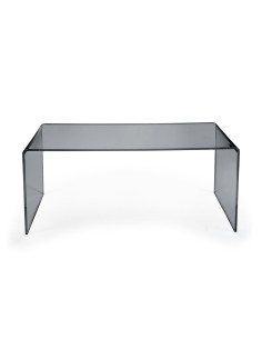 iPLEX Design - Milvio Tavolino Fume' in plexiglass - grigio fumè - 81x36x40 cm