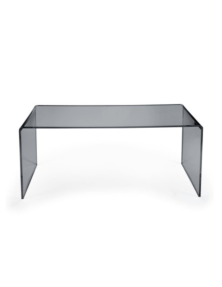 iPLEX Design - Milvio Tavolino Fume' in plexiglass - grigio fumè - 81x36x40 cm