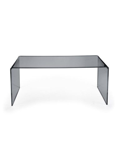 iPLEX Design - Milvio Tavolino Fume' in plexiglass - grigio fumè - 81x36x40 cm
