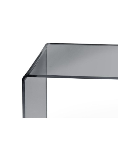 iPLEX Design - Milvio Tavolino Fume' in plexiglass - grigio fumè - 81x36x40 cm