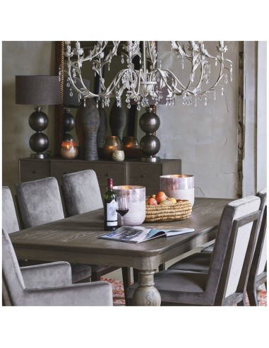 Blanc D'Ivoire - Lampadario ÉLYSÉE XXL grigio antico diametro 100x110 cm