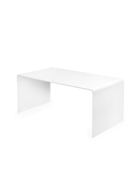 iPLEX Design - Milvio Tavolino Bianco in plexiglass - 81x36x40 cm
