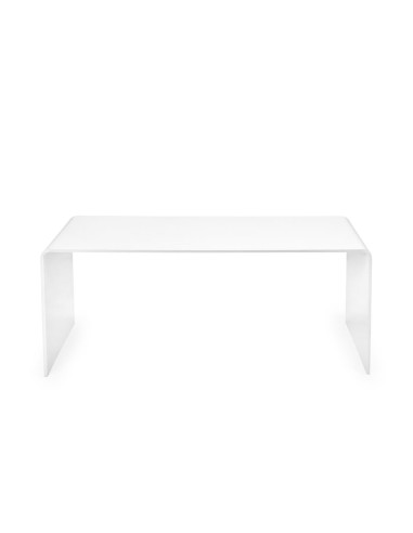 iPLEX Design - Milvio Tavolino Bianco in plexiglass - 81x36x40 cm