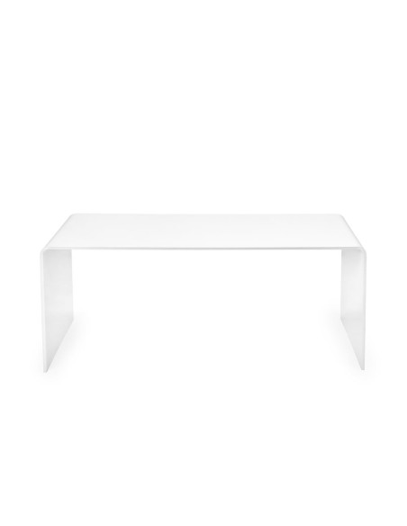iPLEX Design - Milvio Tavolino Bianco in plexiglass - 81x36x40 cm