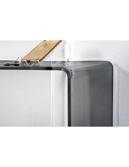 iPLEX Design - Milvio Consolle Fume' in plexiglass - grigio fumè - 100x75x33 cm
