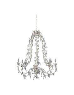 Blanc D'Ivoire - Lampadario ÉLYSÉE XXL grigio antico diametro 100x110 cm