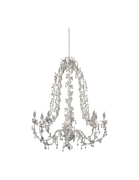 Blanc D'Ivoire - Lampadario ÉLYSÉE XXL grigio antico diametro 100x110 cm
