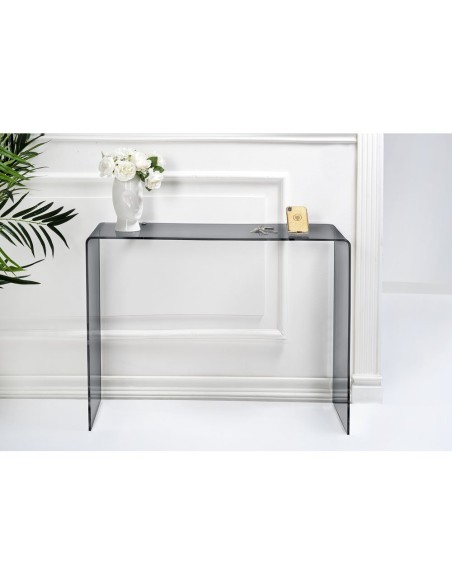 iPLEX Design - Milvio Consolle Fume' in plexiglass - grigio fumè - 100x75x33 cm