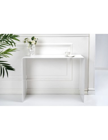 iPLEX Design - Milvio Consolle Bianca in plexiglass - bianco - 100x75x33 cm
