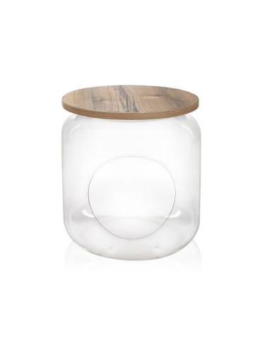 iPLEX Design - I-Pet Cuccia Sit Rovere in plexiglass/ legno - Trasparente/rovere - 40x46x40 cm