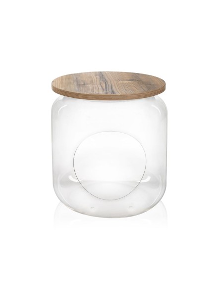 iPLEX Design - I-Pet Cuccia Sit Rovere in plexiglass/ legno - Trasparente/rovere - 40x46x40 cm