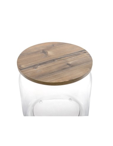 iPLEX Design - I-Pet Cuccia Sit Rovere in plexiglass/ legno - Trasparente/rovere - 40x46x40 cm
