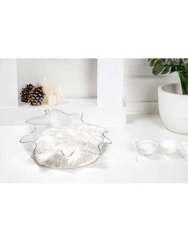 iPLEX Design - I-Pet Cuccia Drappeggi Tonda Trasparente in plexiglass - 50x21x50 cm