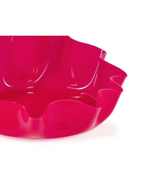 iPLEX Design - I-Pet Cuccia Drappeggi Tonda Fuxia in plexiglass - 50x21x50 cm