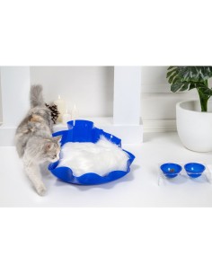 iPLEX Design - I-Pet Cuccia Drappeggi Tonda Blu in plexiglass - 50x21x50 cm 2