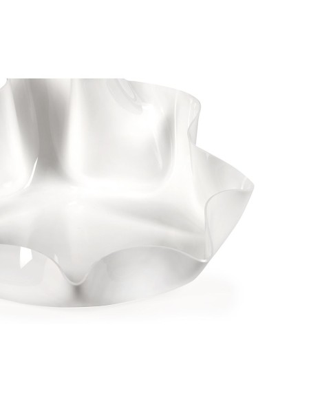 iPLEX Design - I-Pet Cuccia Drappeggi Tonda Bianco in plexiglass - 50x21x50 cm