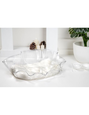iPLEX Design - I-Pet Cuccia Drappeggi Ovale Trasparente in plexiglass - 79x22x63 cm