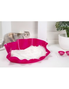 iPLEX Design - I-Pet Cuccia Drappeggi Ovale Fuxia in plexiglass - 79x22x63 cm 2