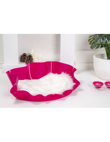 iPLEX Design - I-Pet Cuccia Drappeggi Ovale Fuxia in plexiglass - 79x22x63 cm