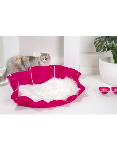 iPLEX Design - I-Pet Cuccia Drappeggi Ovale Fuxia in plexiglass - 79x22x63 cm